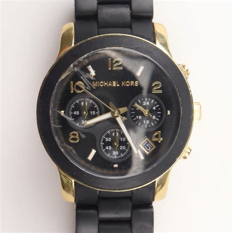 Michael Kors Black Catwalk Chronograph Watch .